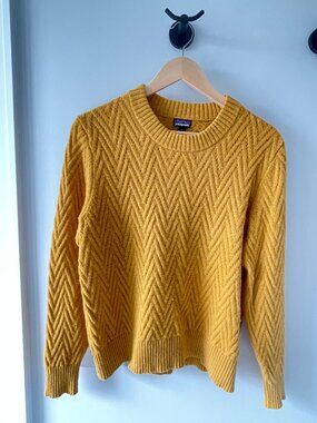 Patagnia Wool Knit Sweater - Chevron Pattern, Women's Large
